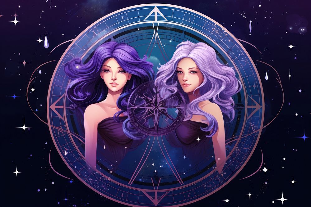 Gemini purple adult space.