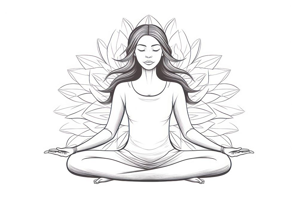 Yoga sketch yoga drawing.