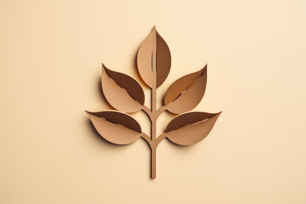 2d plant symbol leaf wood art.