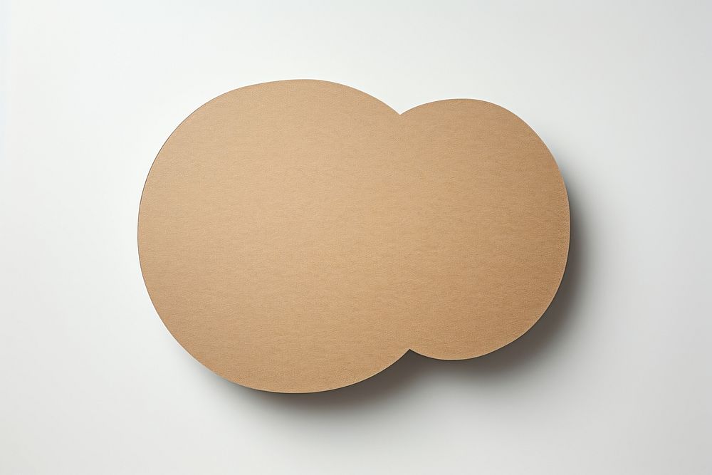2d speech bubble symbol made of cardboard paper simplicity pattern circle.