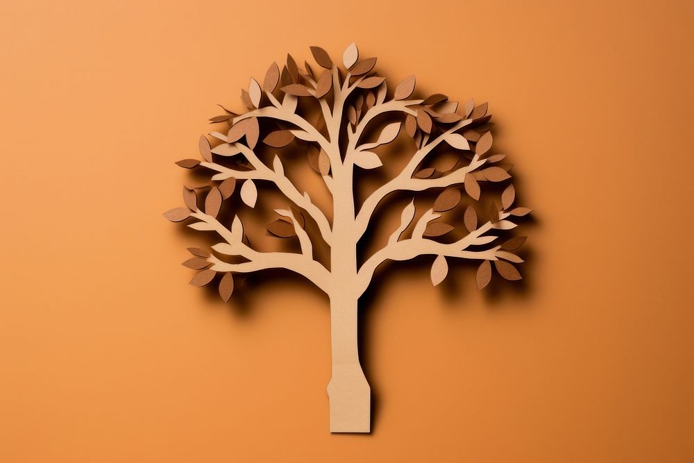 2d tree symbol craft wood wall.