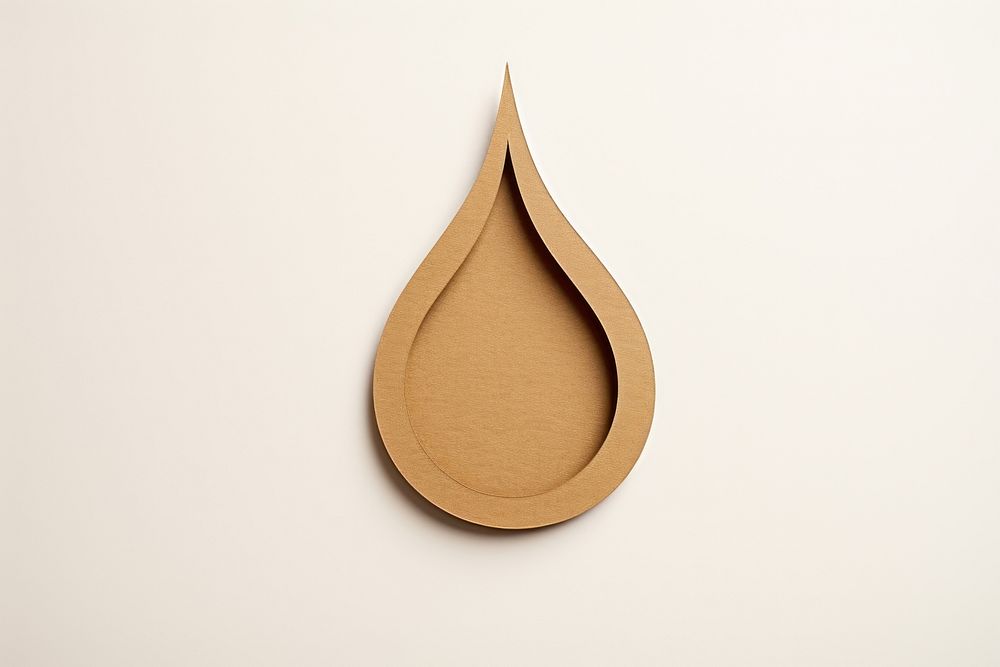 2d water drop symbol wood simplicity textured.