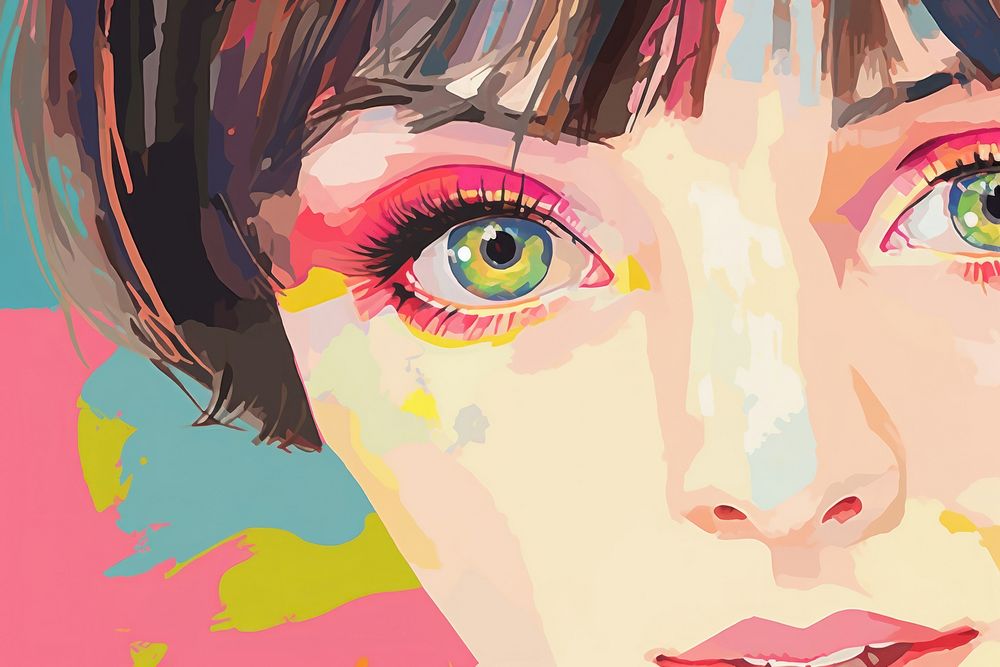 Eye backgrounds painting portrait.