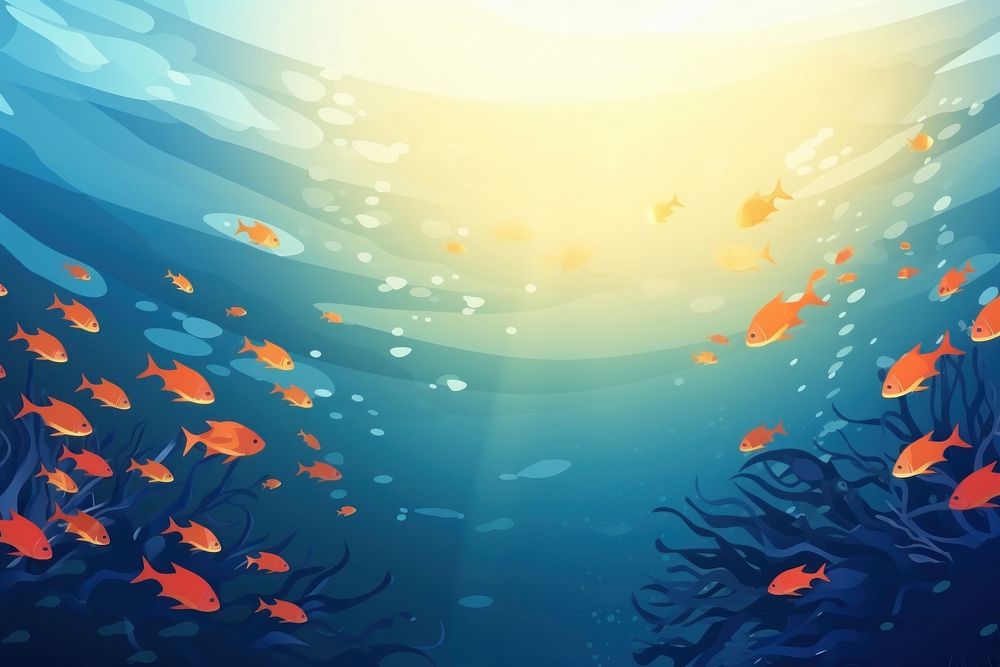 Jamb fishes underwater sea backgrounds outdoors.
