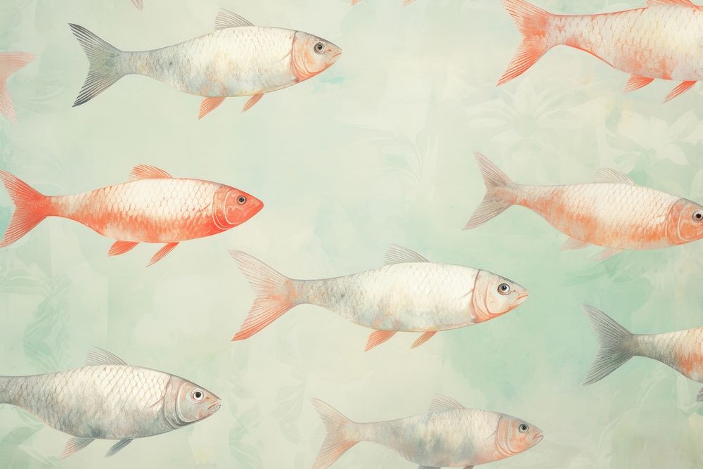 Background on pale fish cute pattern backgrounds animal carp.