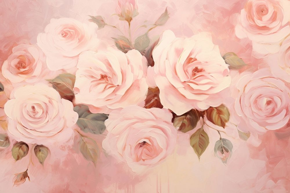 Background on pale rose cute pattern painting backgrounds flower.