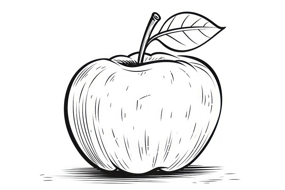 Apple sketch apple drawing.