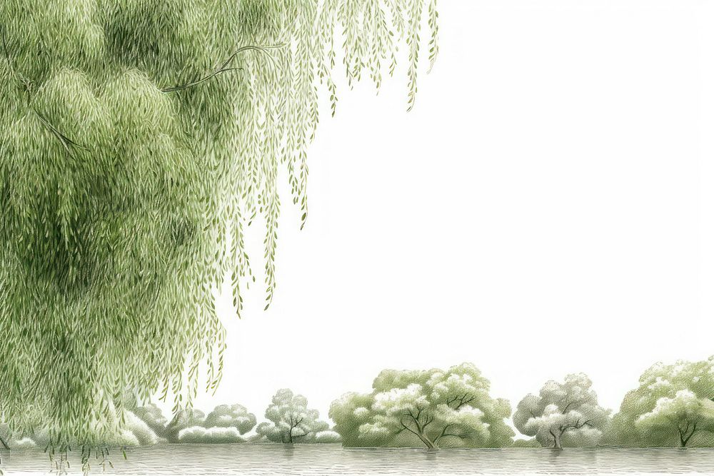 Willow tree landscape outdoors.