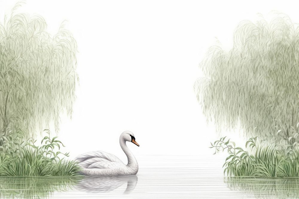 Swan animal white bird.