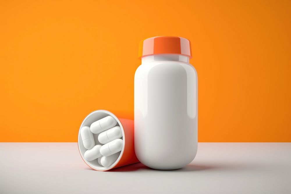 Pill capsule bottle milk.