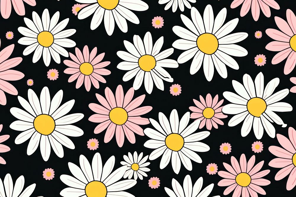 Printing daisies cute pattern backgrounds flower daisy.