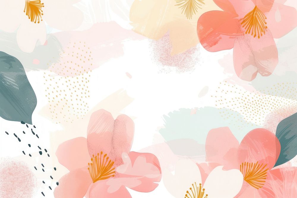Memphis style cherry blossom backgrounds pattern flower.