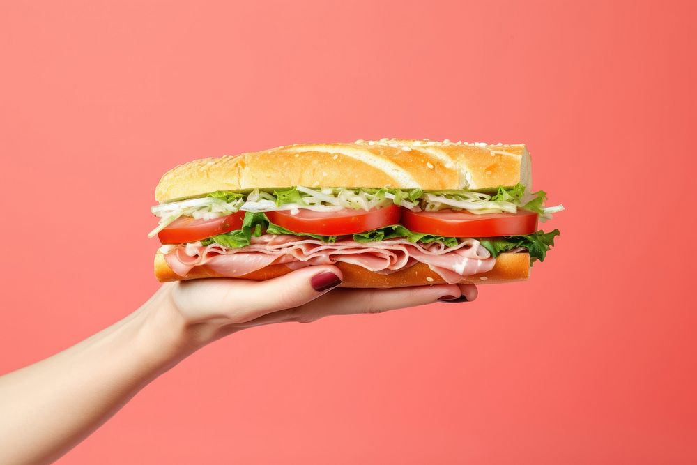 Sandwich bread food hand.