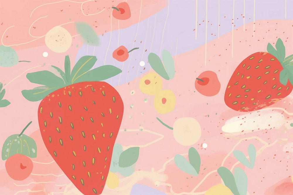 Memphis Strawberry background strawberry backgrounds fruit.