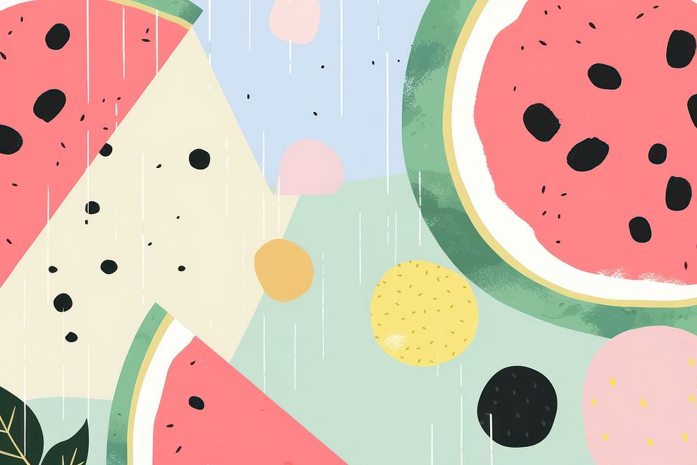Memphis water melon background backgrounds pattern fruit.
