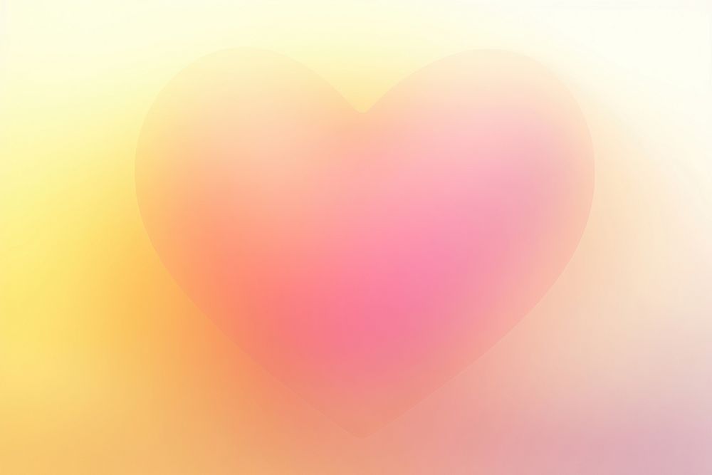 Heart shaped shadow grainy texture backgrounds yellow pink.