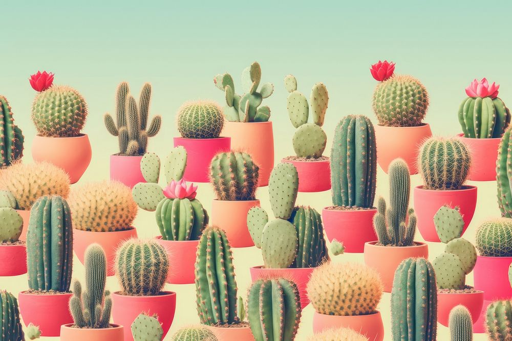 Cactus pattern plant backgrounds outdoors.