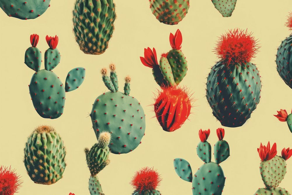 Cactus pattern plant backgrounds pineapple.