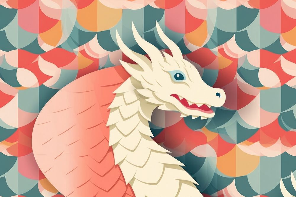 Dragons cute pattern art representation backgrounds.