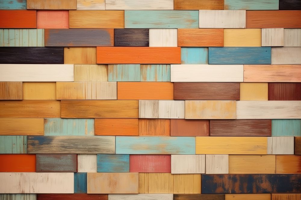 Scrap wood cute pattern architecture flooring wall.