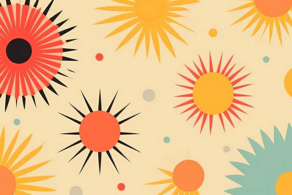 Suns cute pattern art backgrounds repetition.