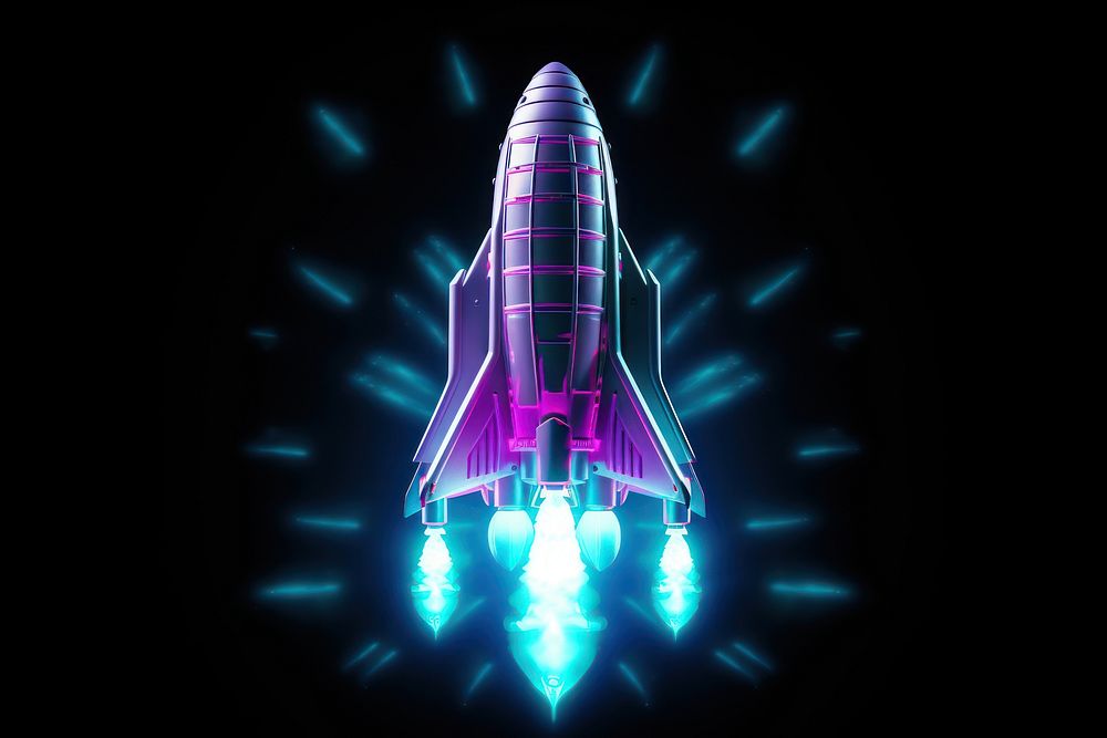 New space rocket lift off vehicle light transportation.