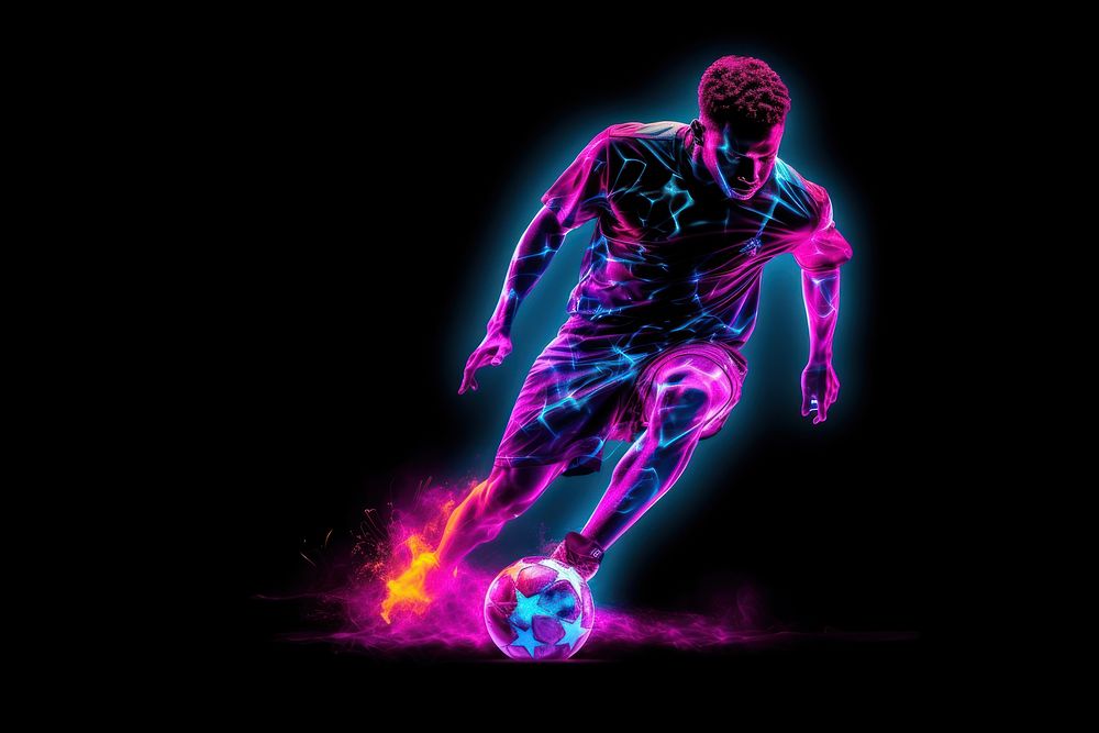 Soccer player purple adult light.