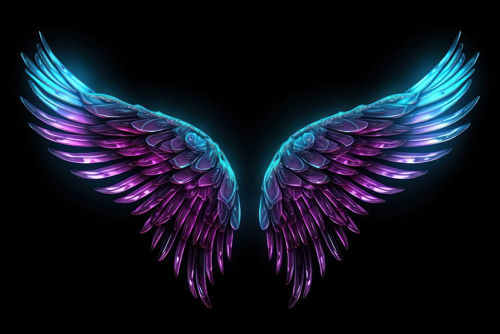Angel wing angel pattern night.