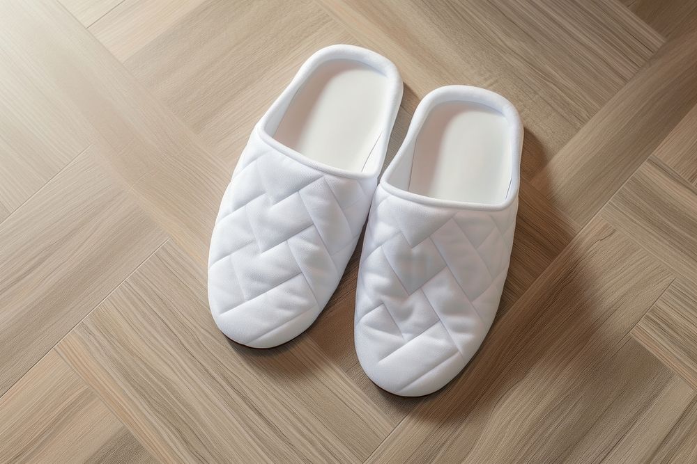 Footwear white shoe flooring.