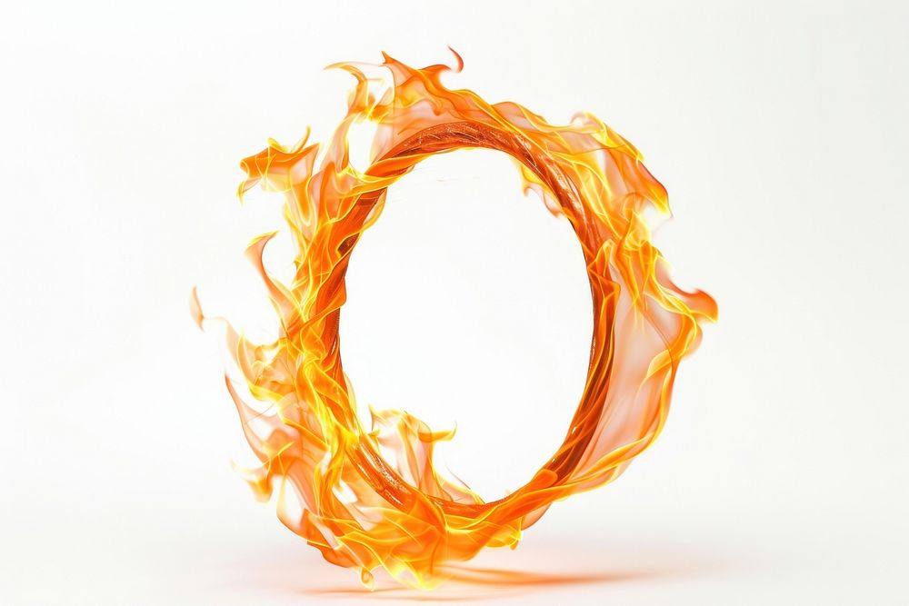 Loop on flame fire white background accessories.