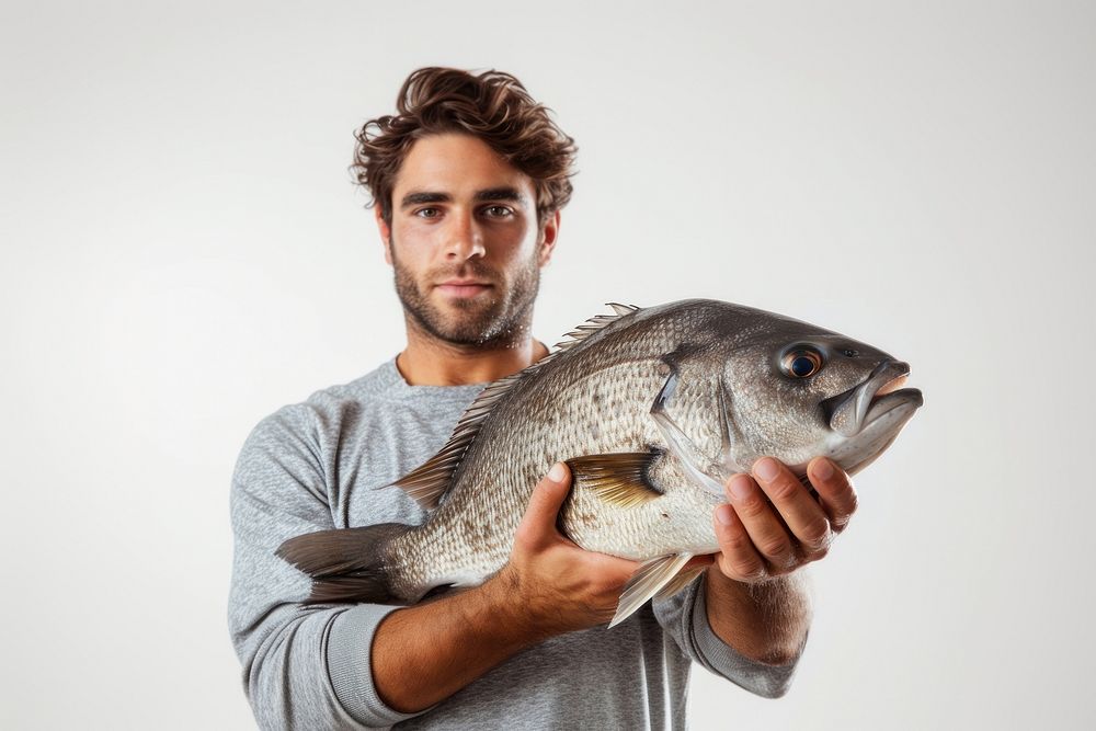 Fishing holding animal adult.