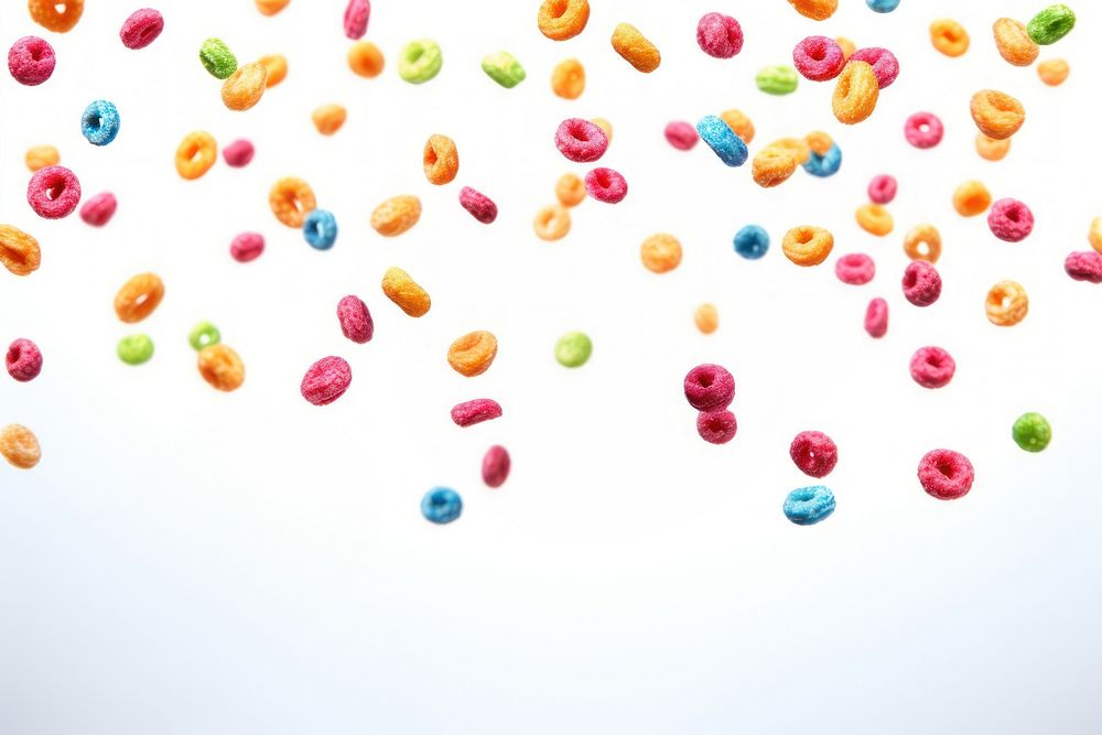 Colorful cereals confectionery backgrounds dessert.