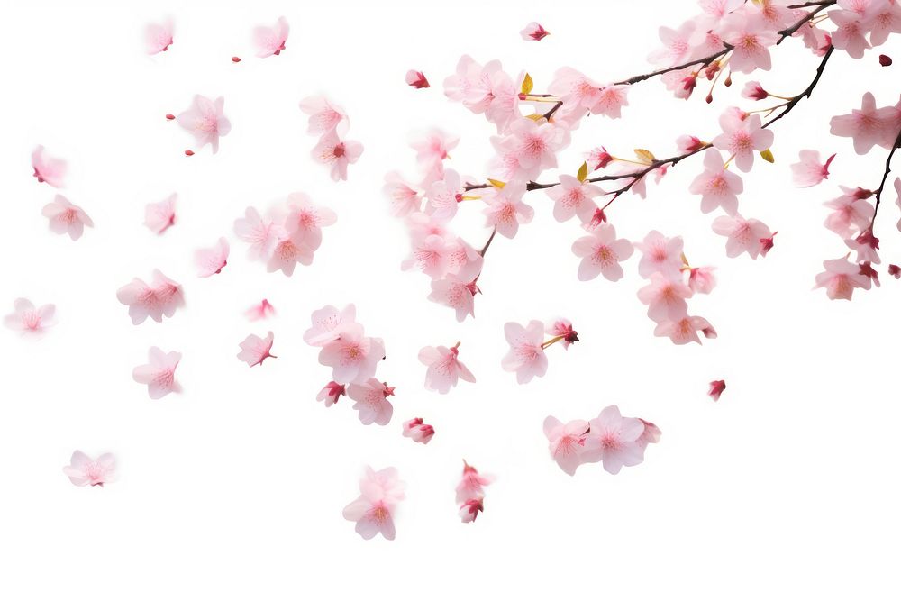 Cherry blossom leaves backgrounds flower plant.