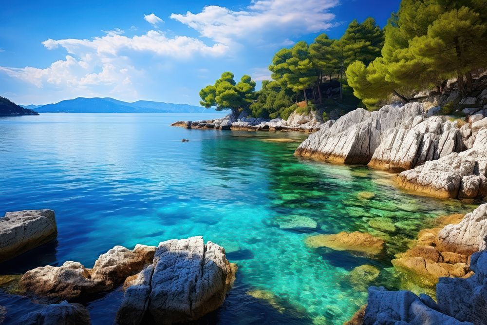 Mediterranean sea landscape outdoors nature.