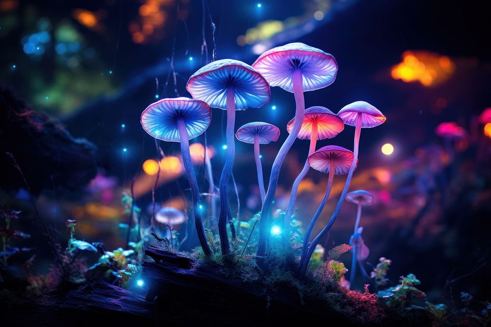 Mushroom aquarium outdoors nature.