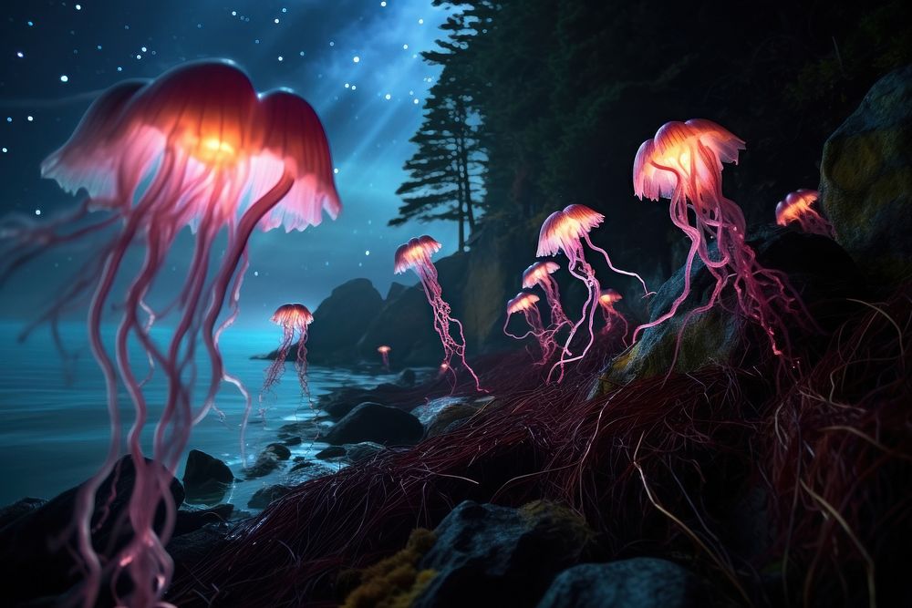 Sea jellyfish outdoors nature.