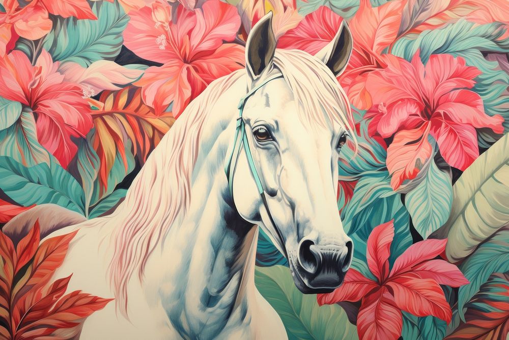 Horse horse backgrounds painting.