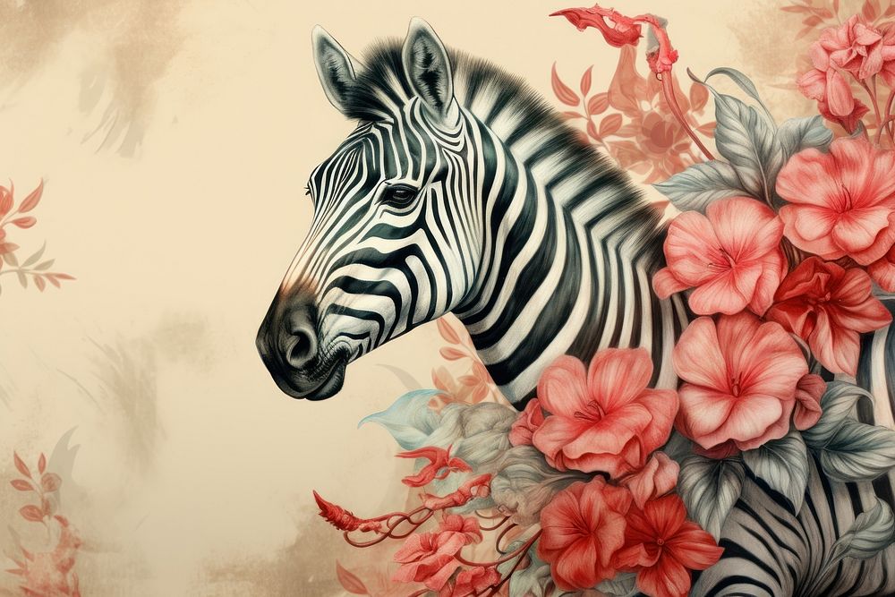 Zebra pattern flower backgrounds.