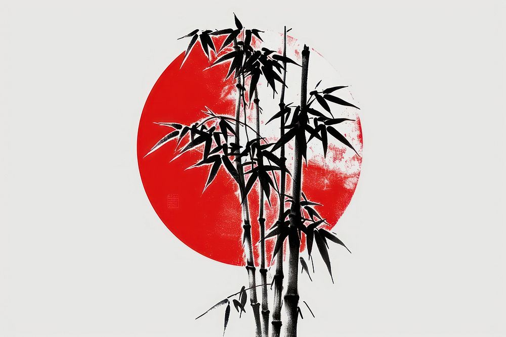 Bamboo tree plant red creativity.