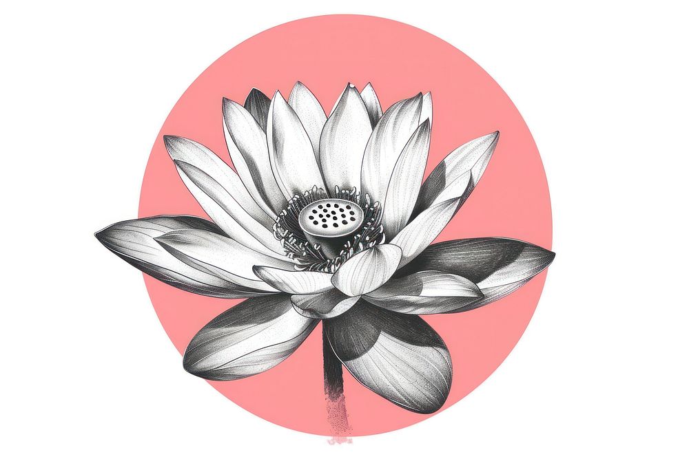 Lotus drawing flower sketch.