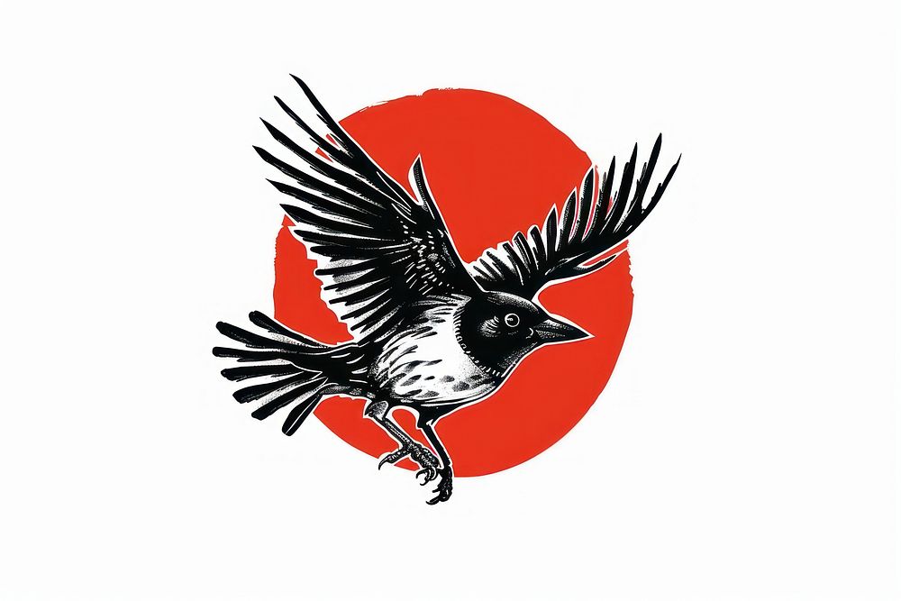 Bird animal flying logo.