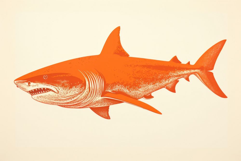 Shark animal fish red.