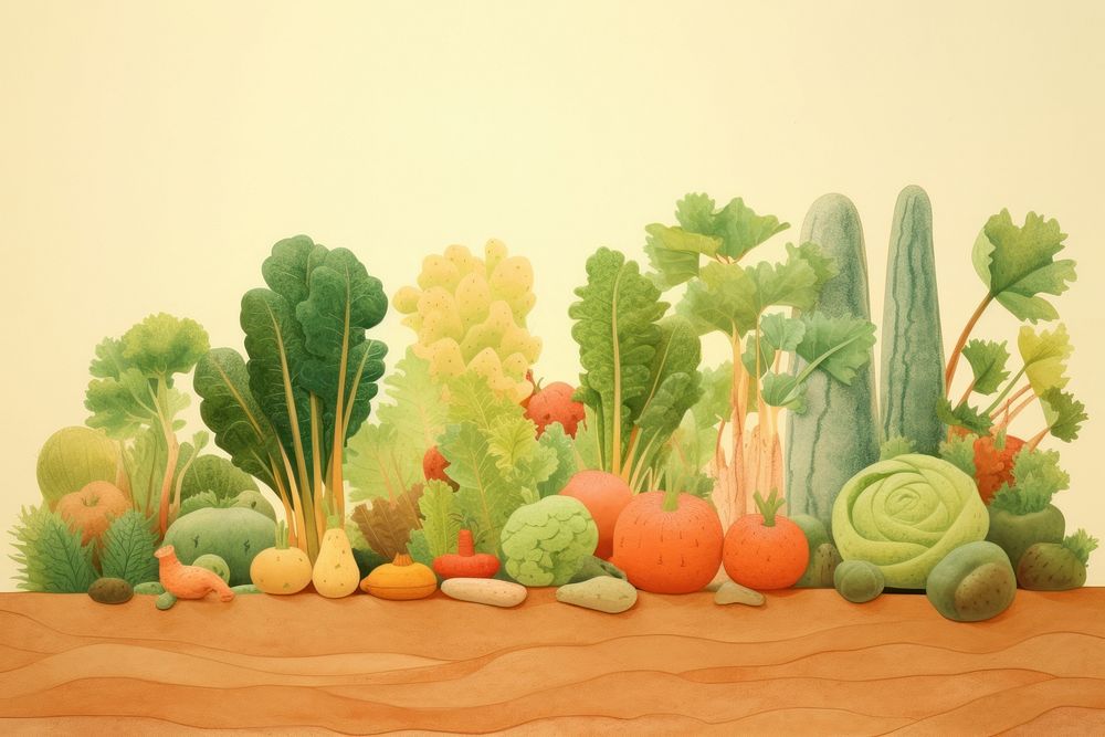 Vegetables garden food creativity landscape.