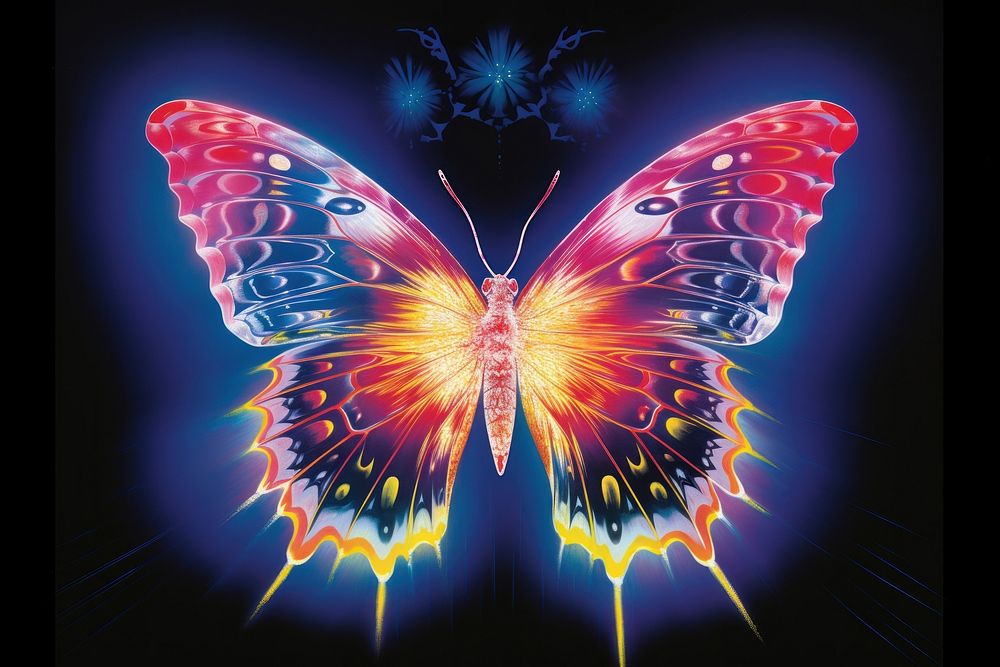 Airbrush art of a butterfly pattern animal insect.