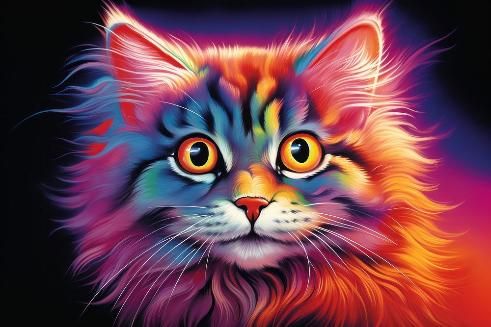 Airbrush art of a exotic cat pattern mammal animal.