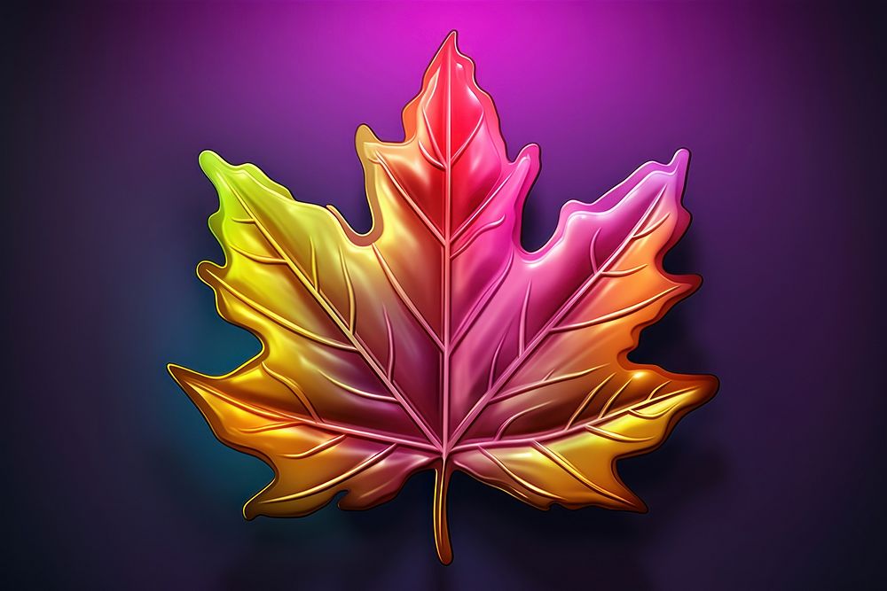 Airbrush art of a leaf icon plant tree creativity.