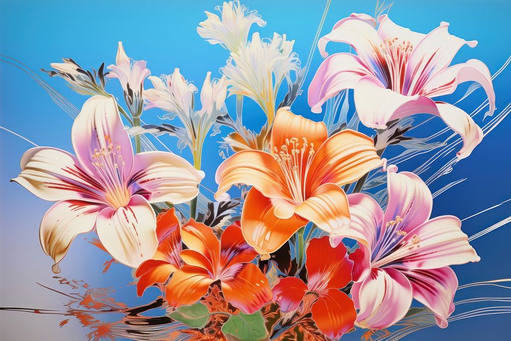 Airbrush art of Flowers flower petal plant.