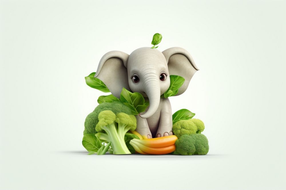 Baby elephant vegetable broccoli plant. | Premium Photo Illustration ...