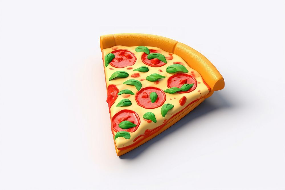 Pizza food white background confectionery.