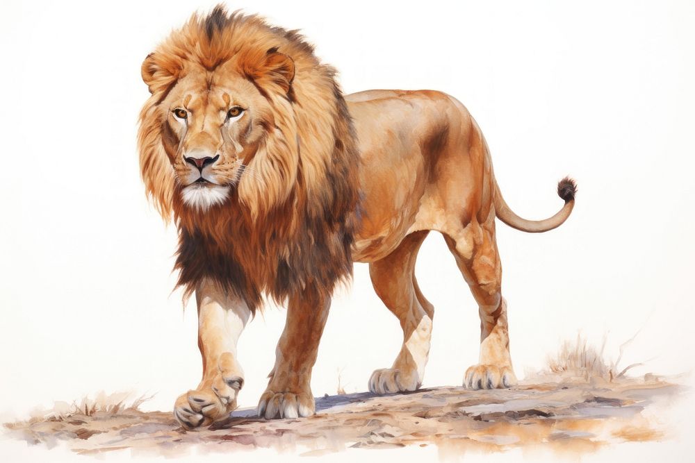 A lion animal wildlife mammal.